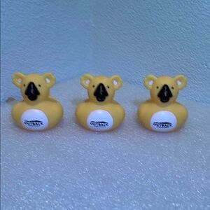 3 Limited Edition Yellow Koala Outback Steakhouse Rubber Duck